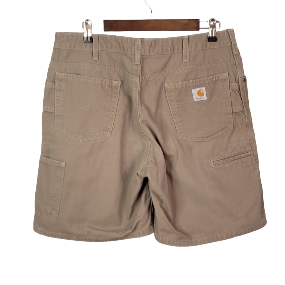 Carhartt Dark Khaki Heavy 100% Cotton Work Jobcore Summer Shorts 14